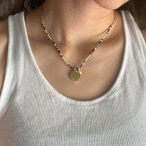 Madewell Bead Disk Charm Necklace